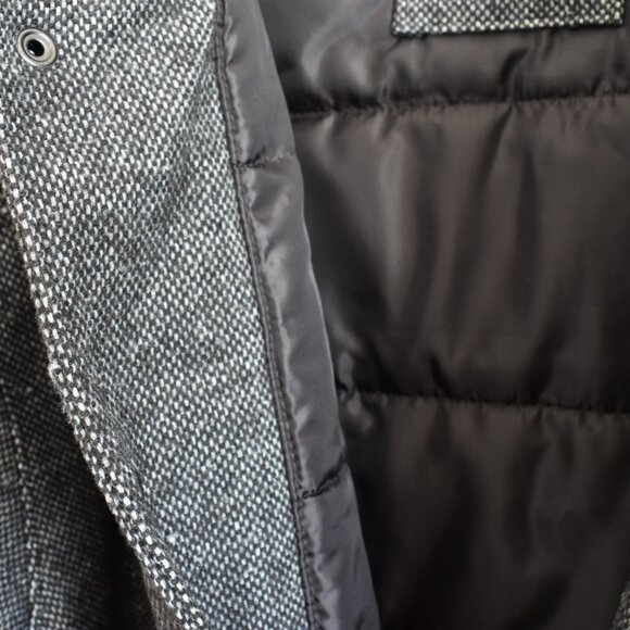 Men's Old Navy Tweed Bomber Jacket Heritage Long Sleeve XXLARGE Panther NEW - Picture 6 of 12